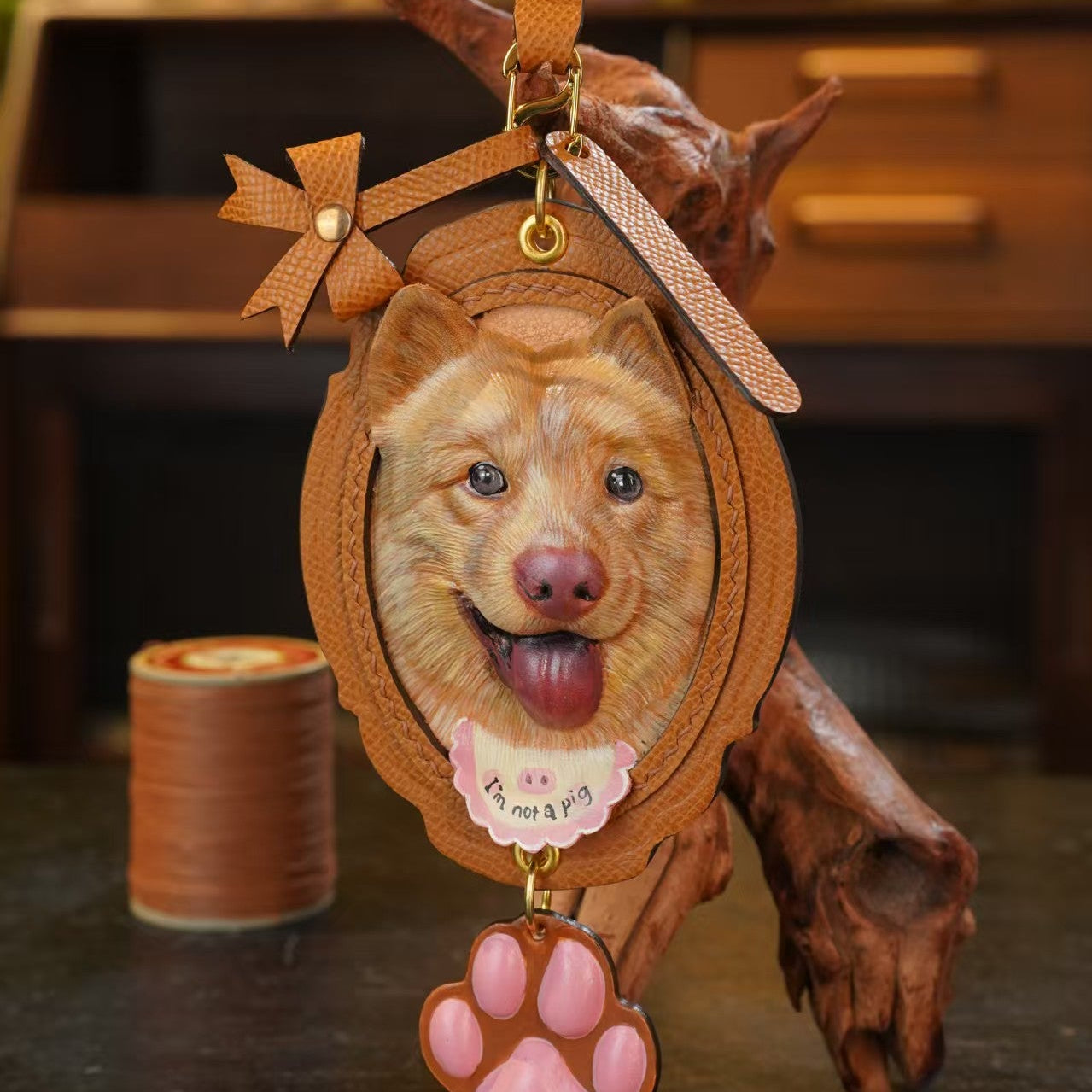 Custom Pet Leather Engraving | Personalized Pet Memorial Gift, Handcrafted Keepsake