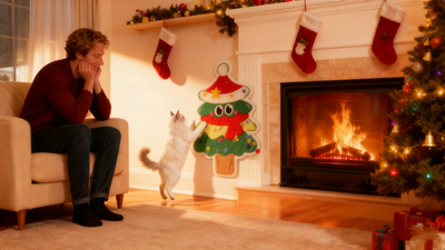 The Perfect Christmas Gift for Your Cat: Meet Our Christmas Tree Cat Scratching Board｜Holiday Pet Gift｜Cat Scratch Board