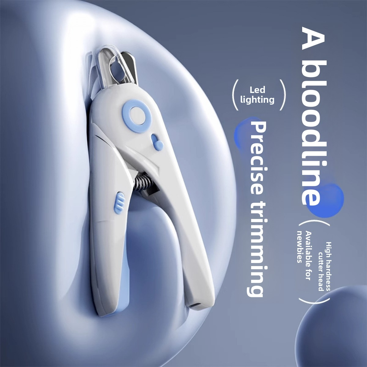 LED Pet Nail Clipper with built-in LED light for safe and precise trimming of pets' nails.