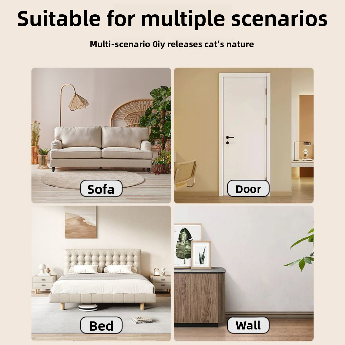 Cat Scratch Board | Durable Sisal Mat, Wall & Floor Mount Scratcher