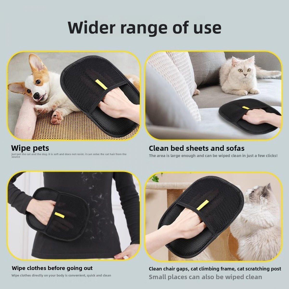 Static Pet Hair Removal Glove | Gentle Cat & Dog Grooming Tool