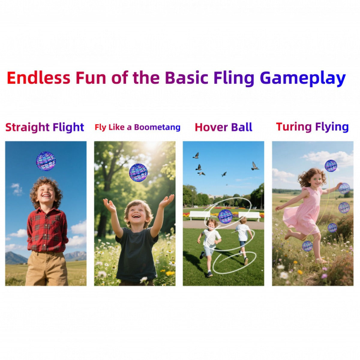 Flying Spinner Ball for Pets | Interactive LED Boomerang Toy 