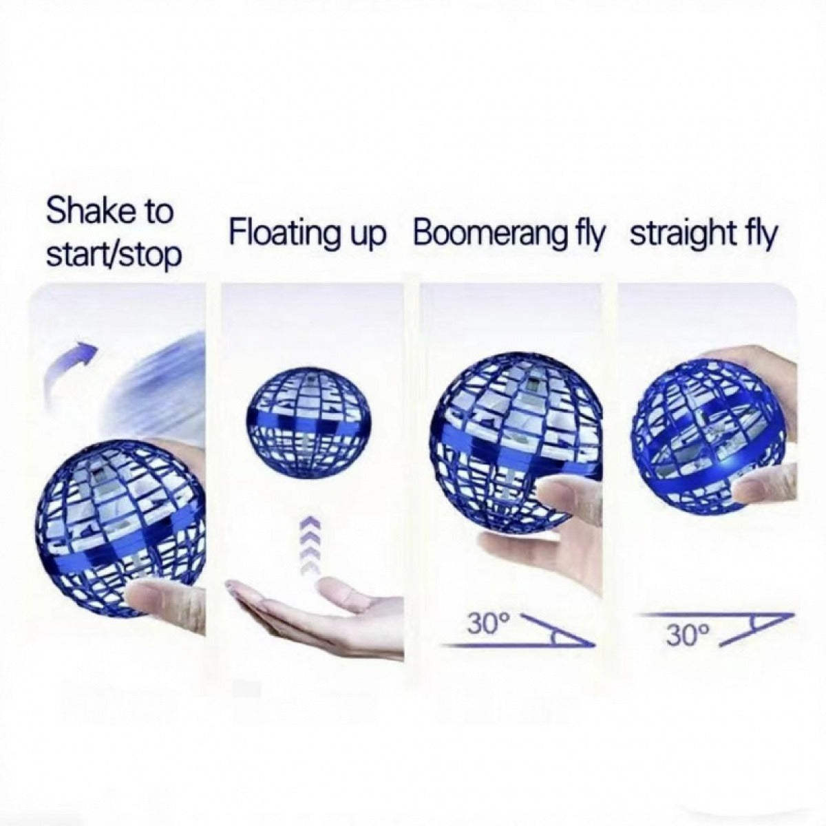 Flying Spinner Ball for Pets | Interactive LED Boomerang Toy 