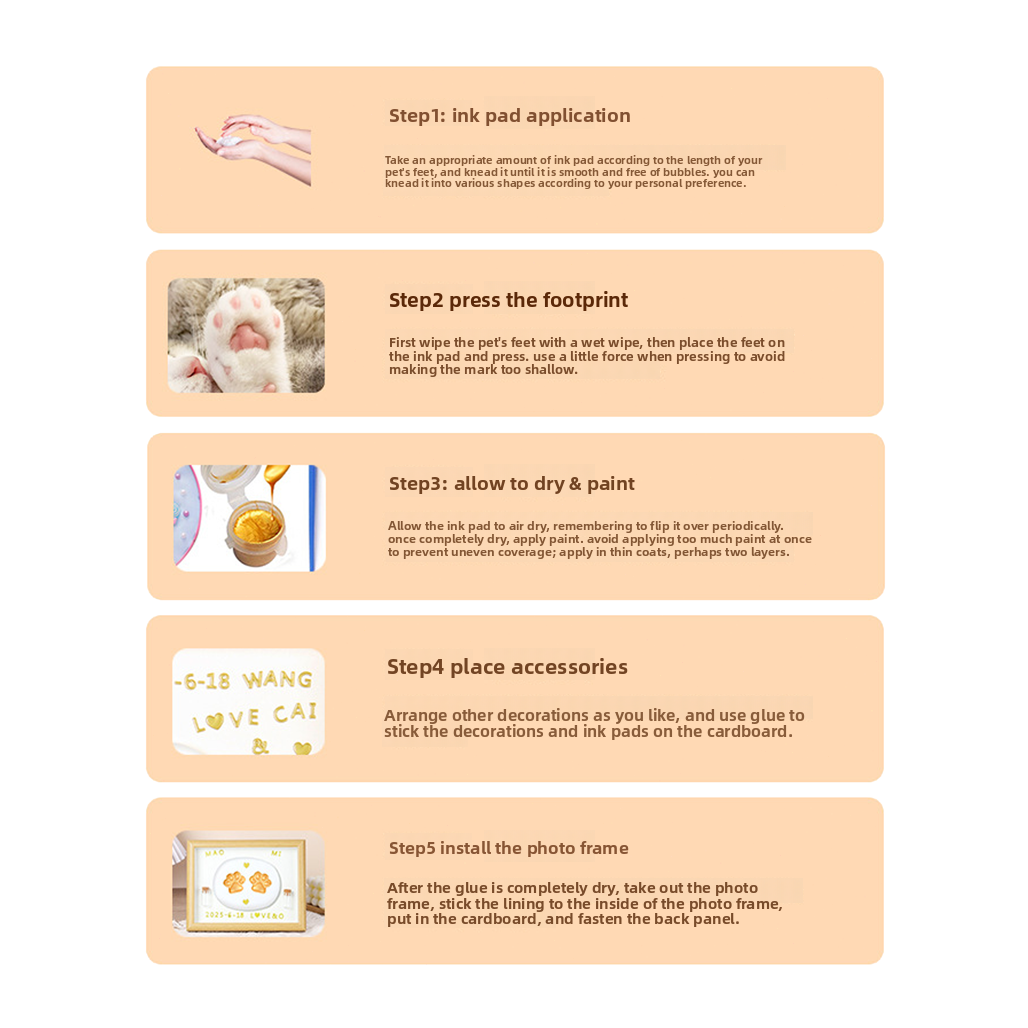 DIY Pet Paw Print Kit | Safe Ink Stamp for Pet Memory & Keepsake