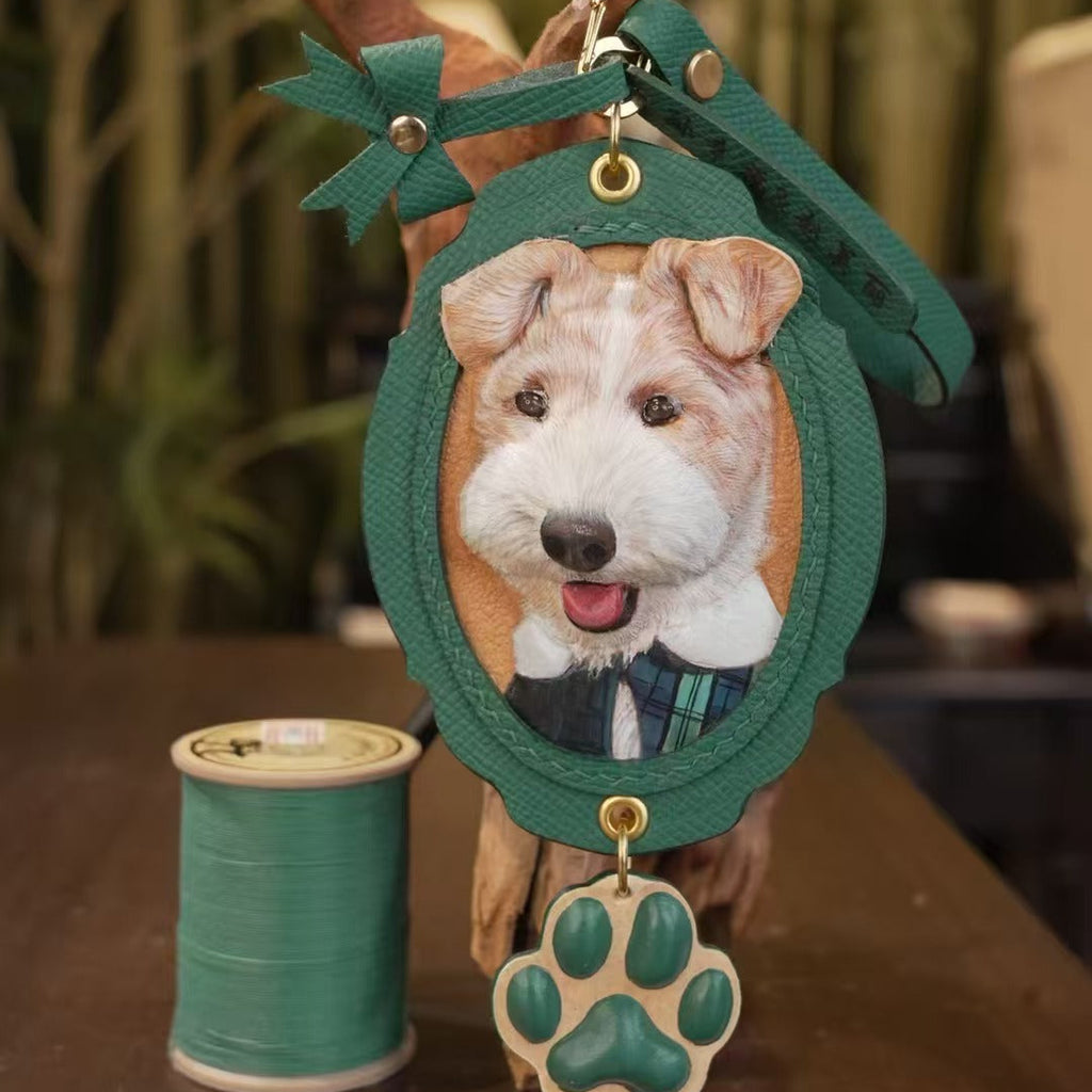 Custom Pet Leather Engraving | Personalized Pet Memorial Gift, Handcrafted Keepsake