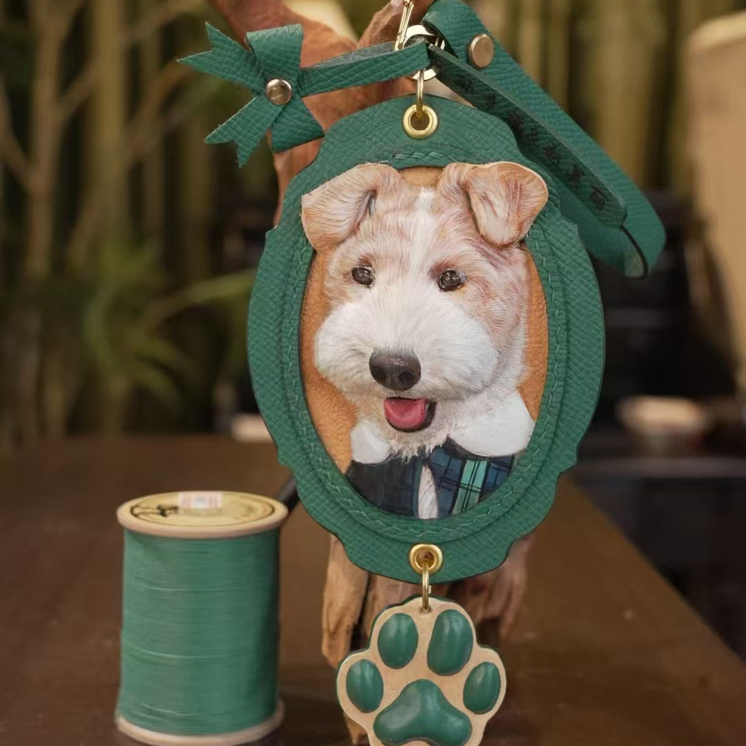 Custom Pet Leather Engraving | Personalized Pet Memorial Gift, Handcrafted Keepsake