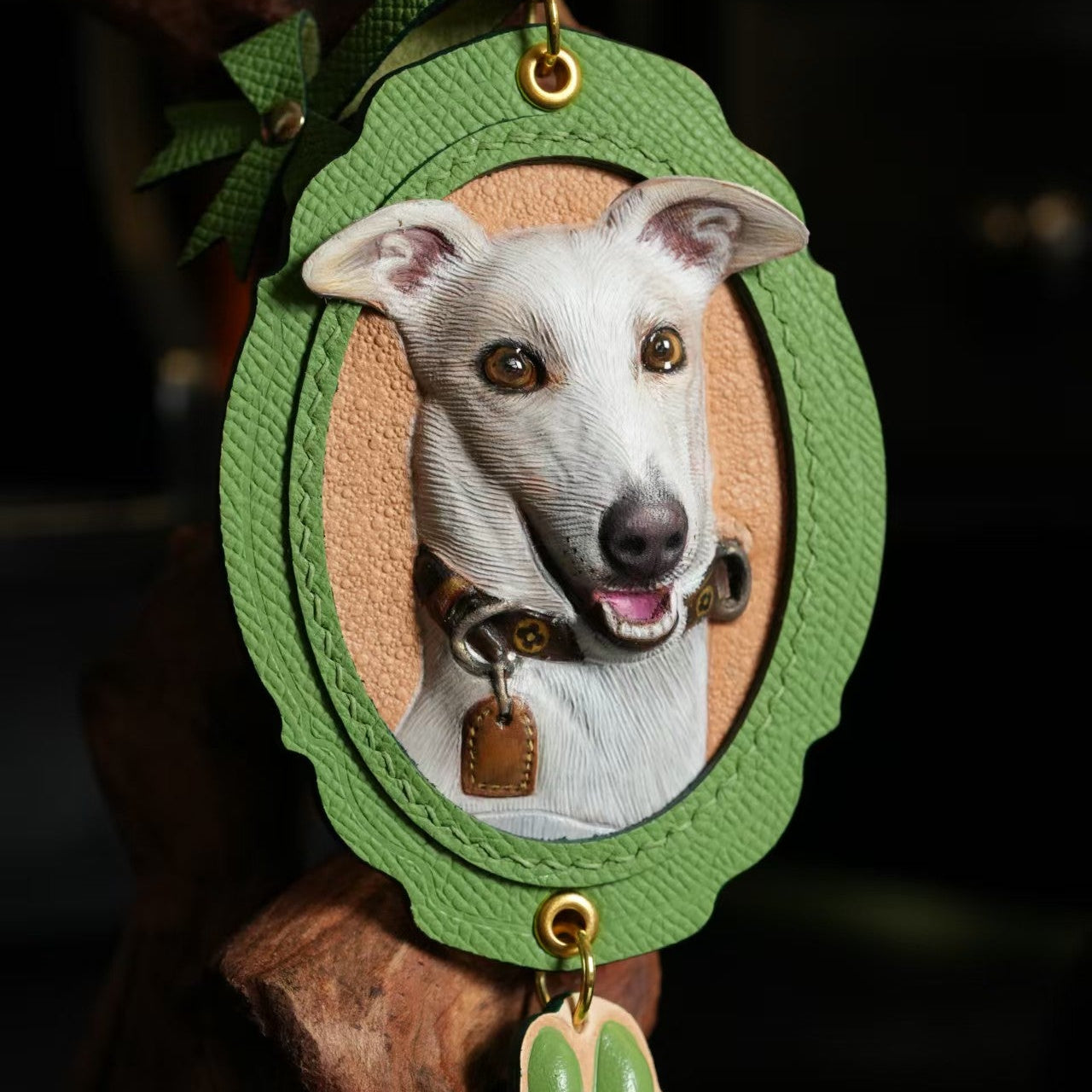 Custom Pet Leather Engraving | Personalized Pet Memorial Gift, Handcrafted Keepsake