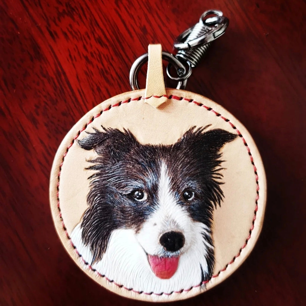 Custom Pet Leather Engraving | Personalized Pet Memorial Gift, Handcrafted Keepsake