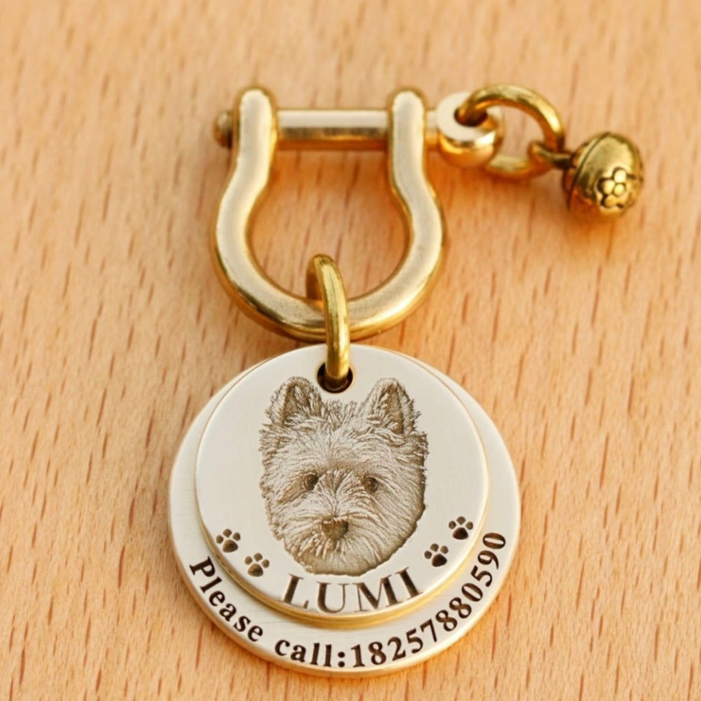 Personalized Pet ID Tag | Custom Engraved Dog & Cat Name Tag – Durable & Stylish