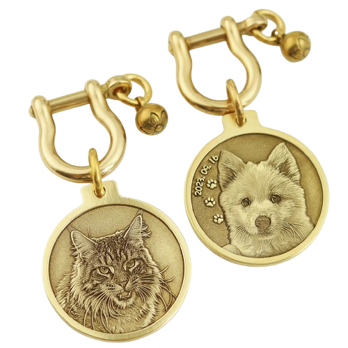 Personalized Pet ID Tag | Custom Engraved Dog & Cat Name Tag – Durable & Stylish