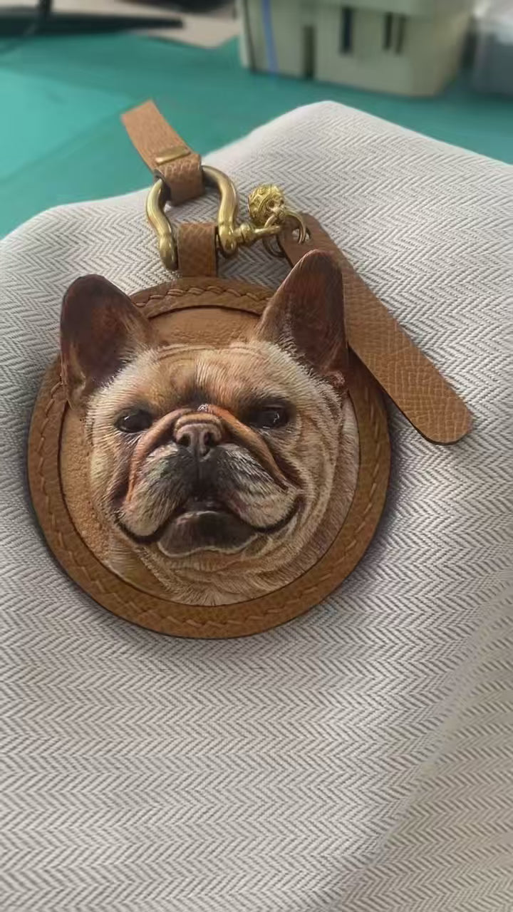 Custom Pet Leather Engraving | Personalized Pet Memorial Gift, Handcrafted Keepsake